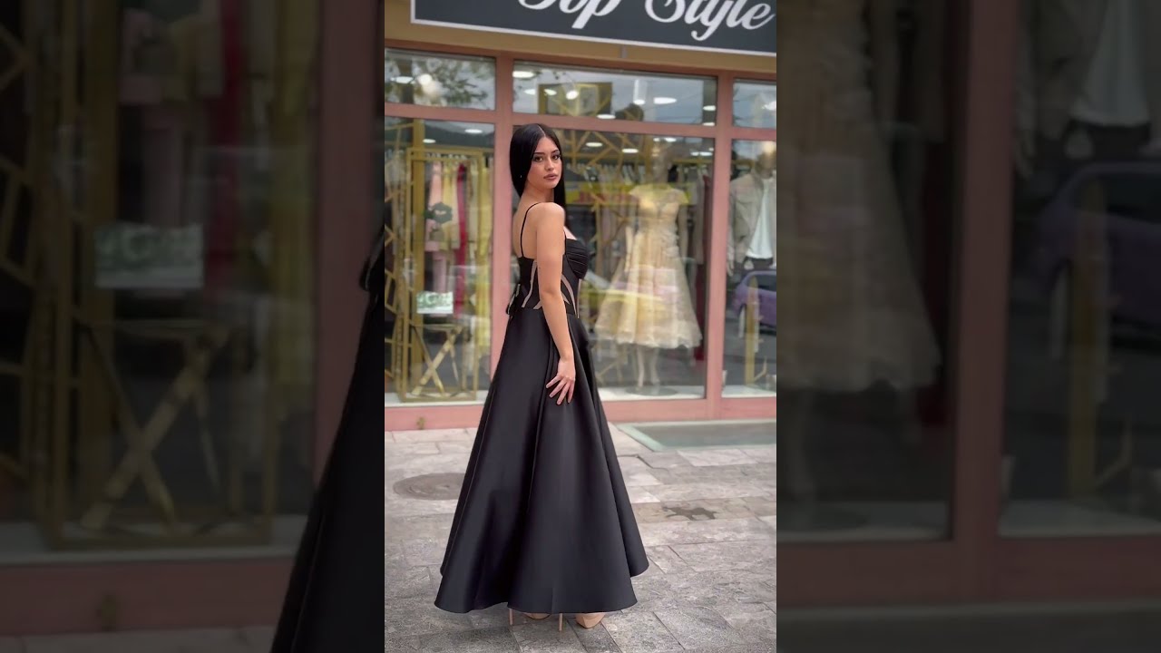 Strukturirana midi haljina sa korsetom i punom suknjom | Top Style