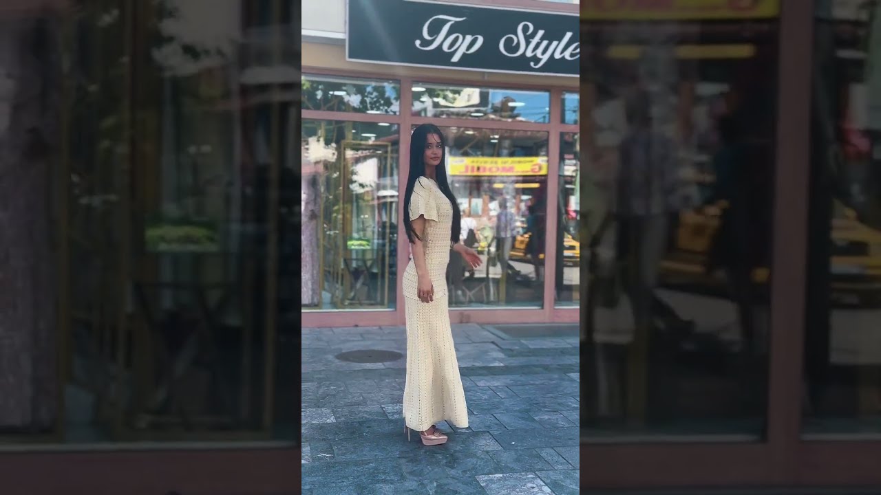 Elegantna Pletena Maksi Haljina sa Cirkonima | Top Style
