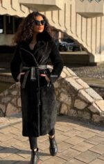 Jakna duga teddy slim