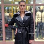 Ženska zimska jakna sa krznenom kragnom