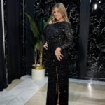 Duga haljina sa paricama dugih rukava