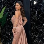 Elegantna duga haljina sa kristalnim detaljima