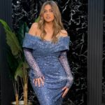 Duga haljina ručni rad otkrivenih ramena