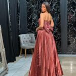 Duga korset balska bronza haljina