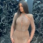 Duga haljina ručni rad sa perlicama