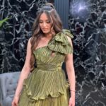 Duga haljina zelena balska plesir