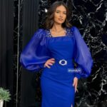Elegantna midi haljina sa puf rukavima i ukrasnim detaljima - Slika 4