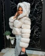 Kratka bunda sa kapuljačom - Model sa odvojivom kapom i rukavima - Slika 2