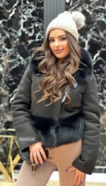 Kratki monton sa prirodnim krznom – Elegant Chic