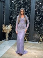 Ljubičasta haljina ručni rad