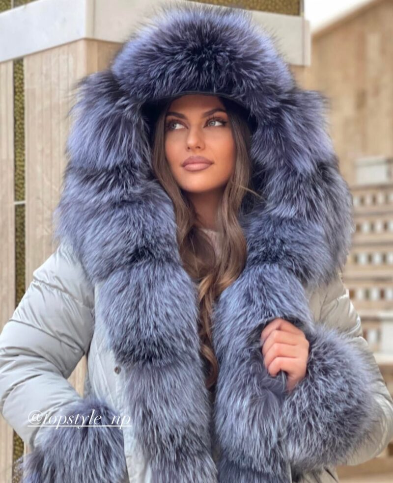 Duža srebrna parka - Image 3