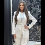 Elegantni trodelni komplet sa resama ručni rad