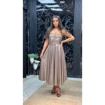 Korset midi haljina sa pojasom