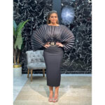 Midi lepeza haljina sa pojasom