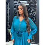Elegantna svilena haljina lepršavog kroja