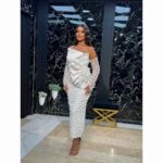 Bela midi haljina sa paricama