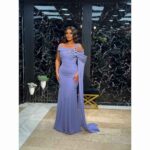 Elegantna duga sirena haljina u lavanda boji