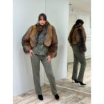 Elegantni Maslinasto-Zeleni Set sa Sheer Detaljima
