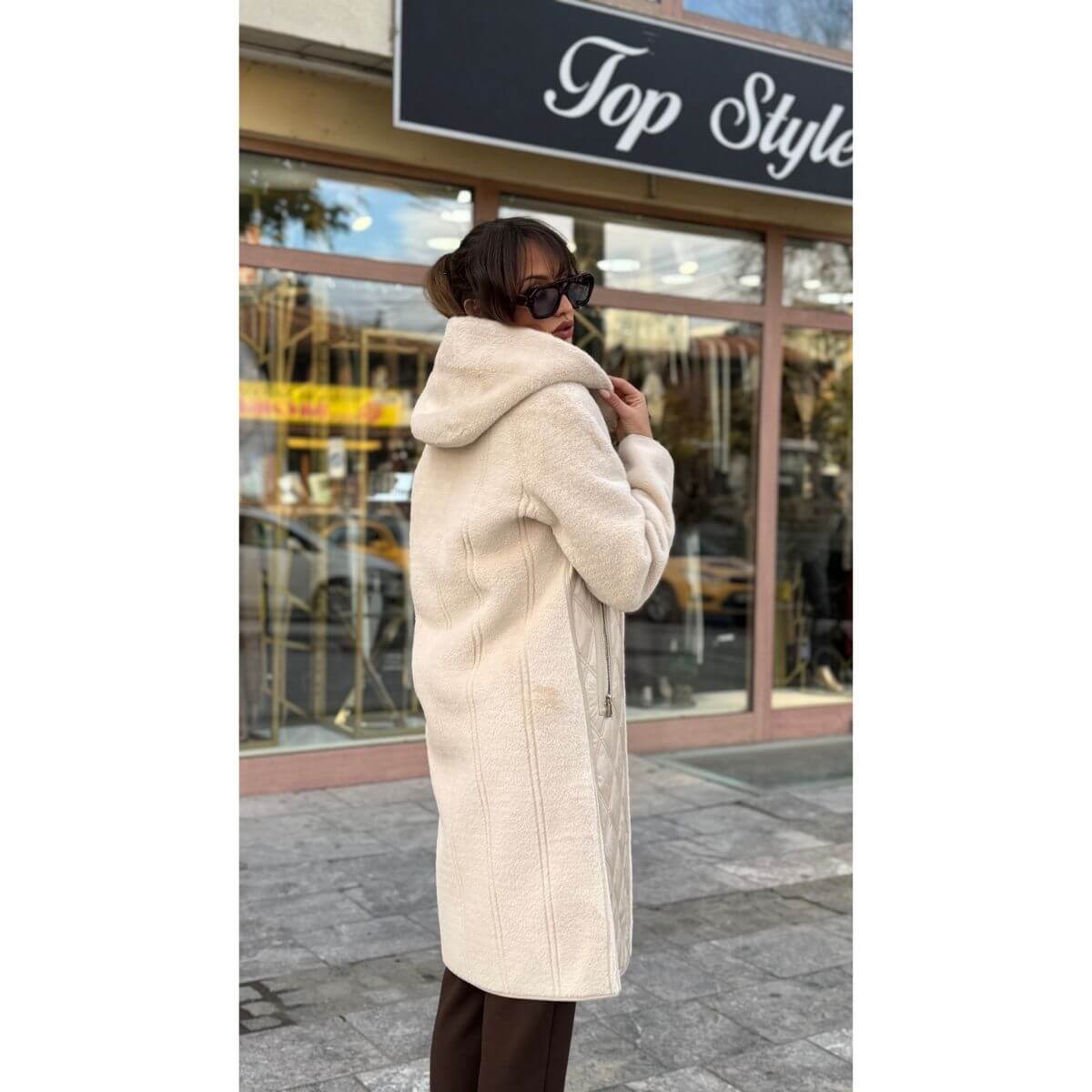 Teddy zimska jakna sa kapuljačom i detaljima od eko krzna