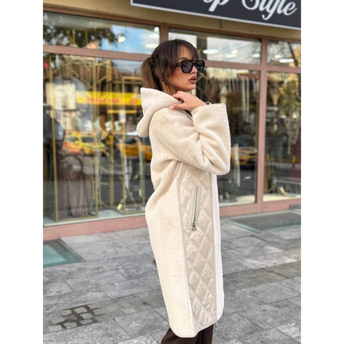 Teddy zimska jakna sa kapuljačom i detaljima od eko krzna