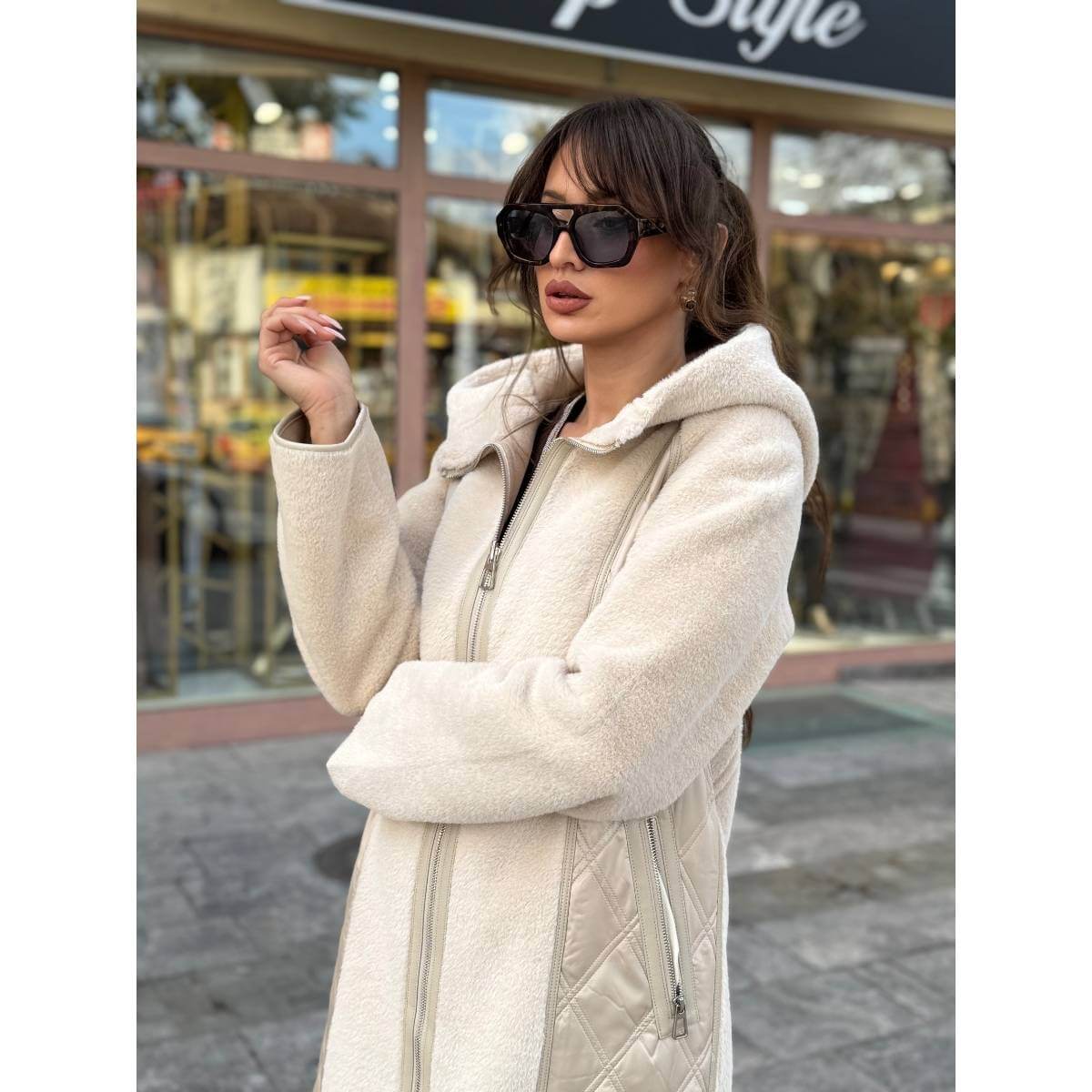 Teddy zimska jakna sa kapuljačom i detaljima od eko krzna