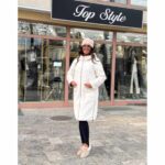 Duga jakna sa dva lica i krznenim detaljima – White Dual Luxury