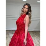 Haute couture crvena haljina