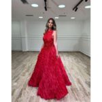 Haute couture crvena haljina