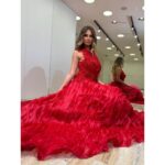 Haute couture crvena haljina