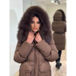 Zimska duga perjana jakna sa krznom – Urban Luxury