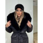 Zimska jakna sa prirodnim krznom i kapom