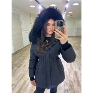 Zimska strukirana jakna sa kapuljačom