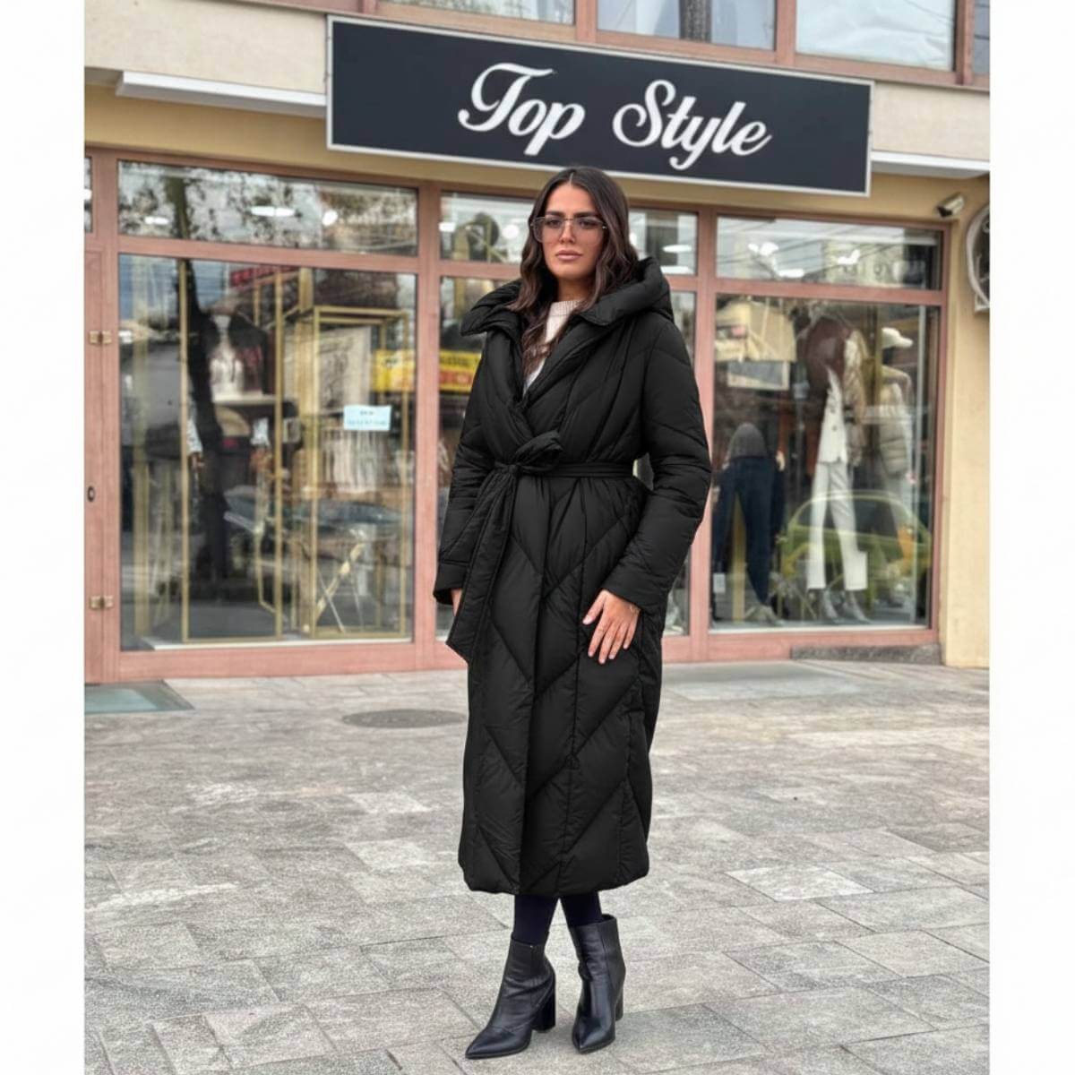 Duga perjana jakna sa pojasom