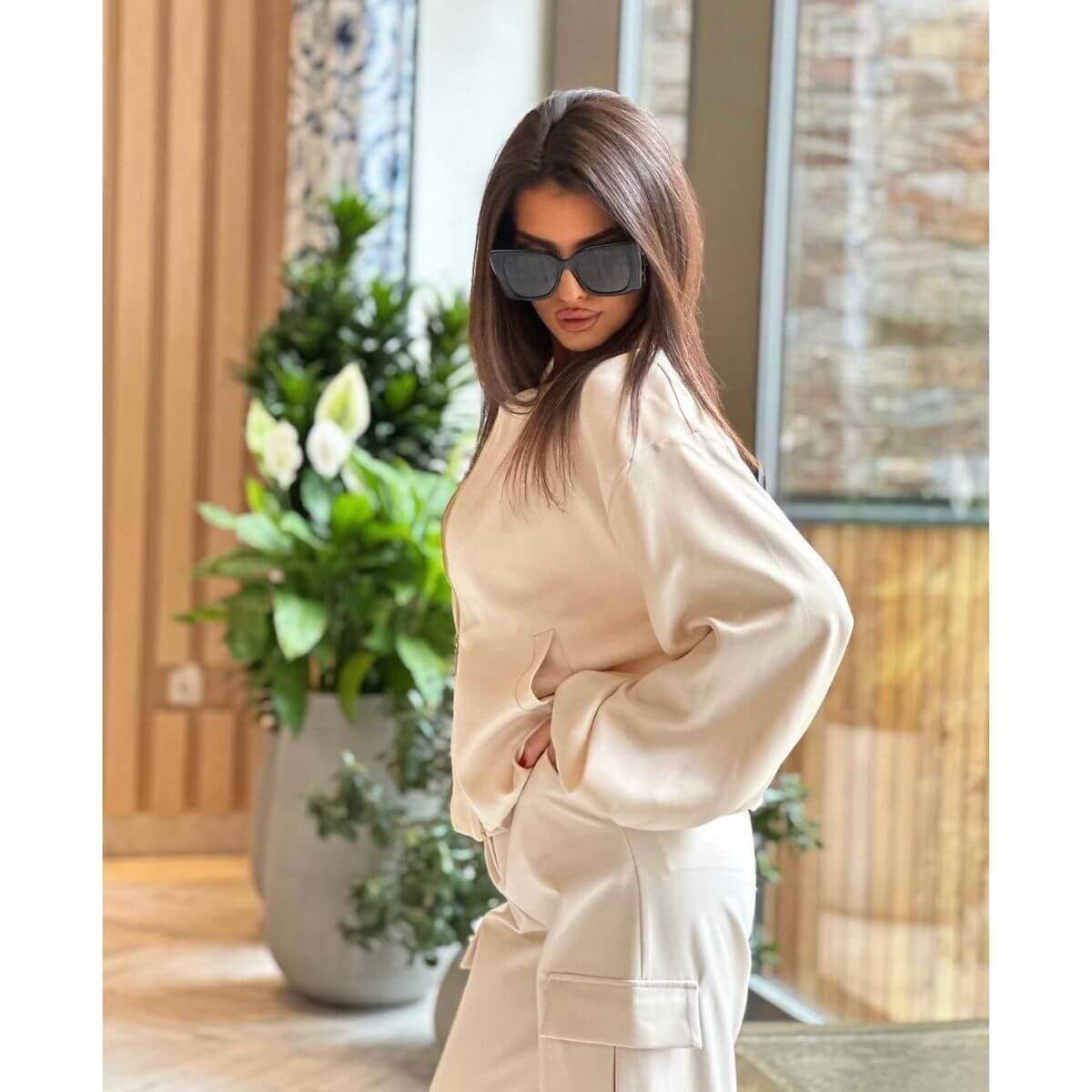 Premium trodelni komplet u bež boji – Chic Comfort Set - Slika 3