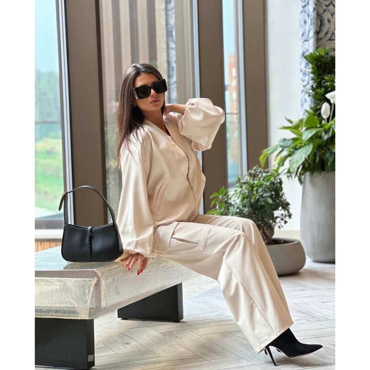 Premium trodelni komplet u bež boji – Chic Comfort Set - Slika 2