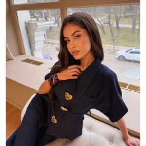 Teksas komplet sa zlatnim dugmićima