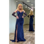 Duga korsetna haljina 2-u-1 sa čipkom