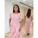 Elegantna midi haljina sa volanima