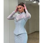 Multifunkcionalna Transform Korset Haljina – Ice Blue Lace