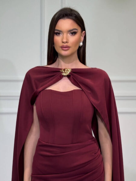 Maksi basic top haljina sa plaštom