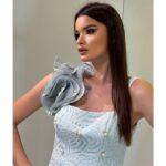 Svečana čipkana haljina sa 3D cvetnim detaljem – "Ice Pearl Floral"