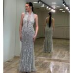 Glamurozna Pearl Radiance haljina – Ručni rad sa biserima i kristalima - Slika 6
