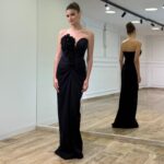 Duga elegantna top haljina sa cvetnim korsetom - Slika 9