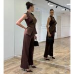 Elegantni ženski komplet – Prsluk sa podesivim reverima i pantalone